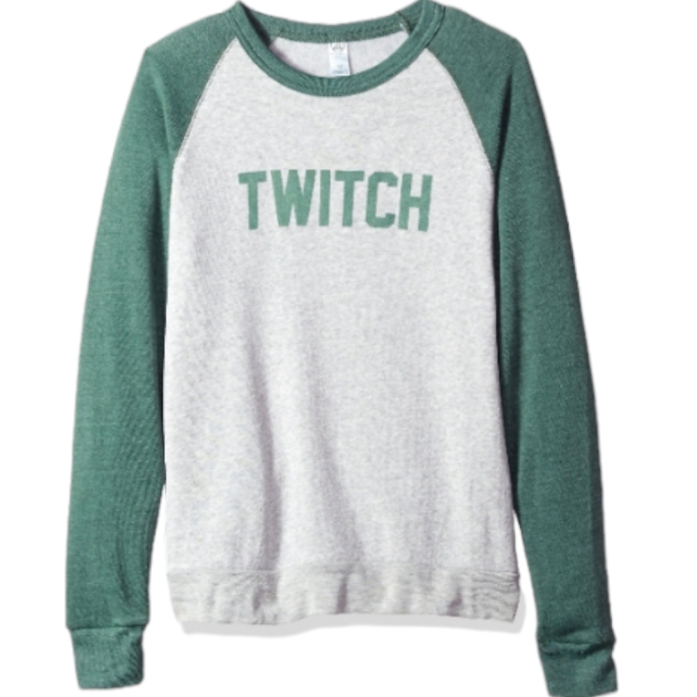 Alternative Earth Twitch Graphic Raglan Sweatshirt Gray - Small - Picture 4 of 11